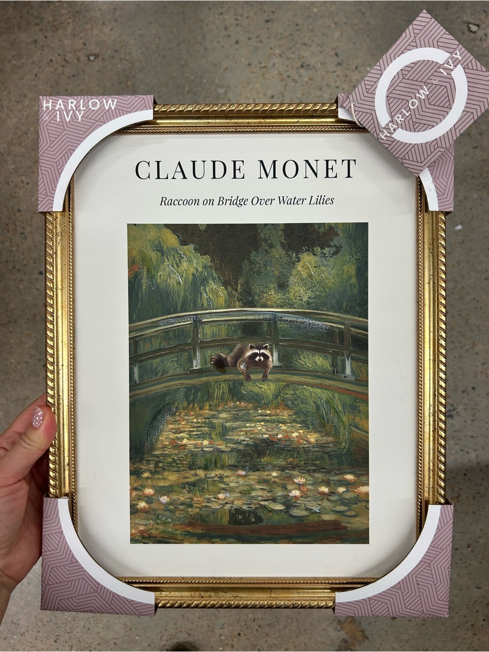 Harlow Gold-Framed Claude Monet Art